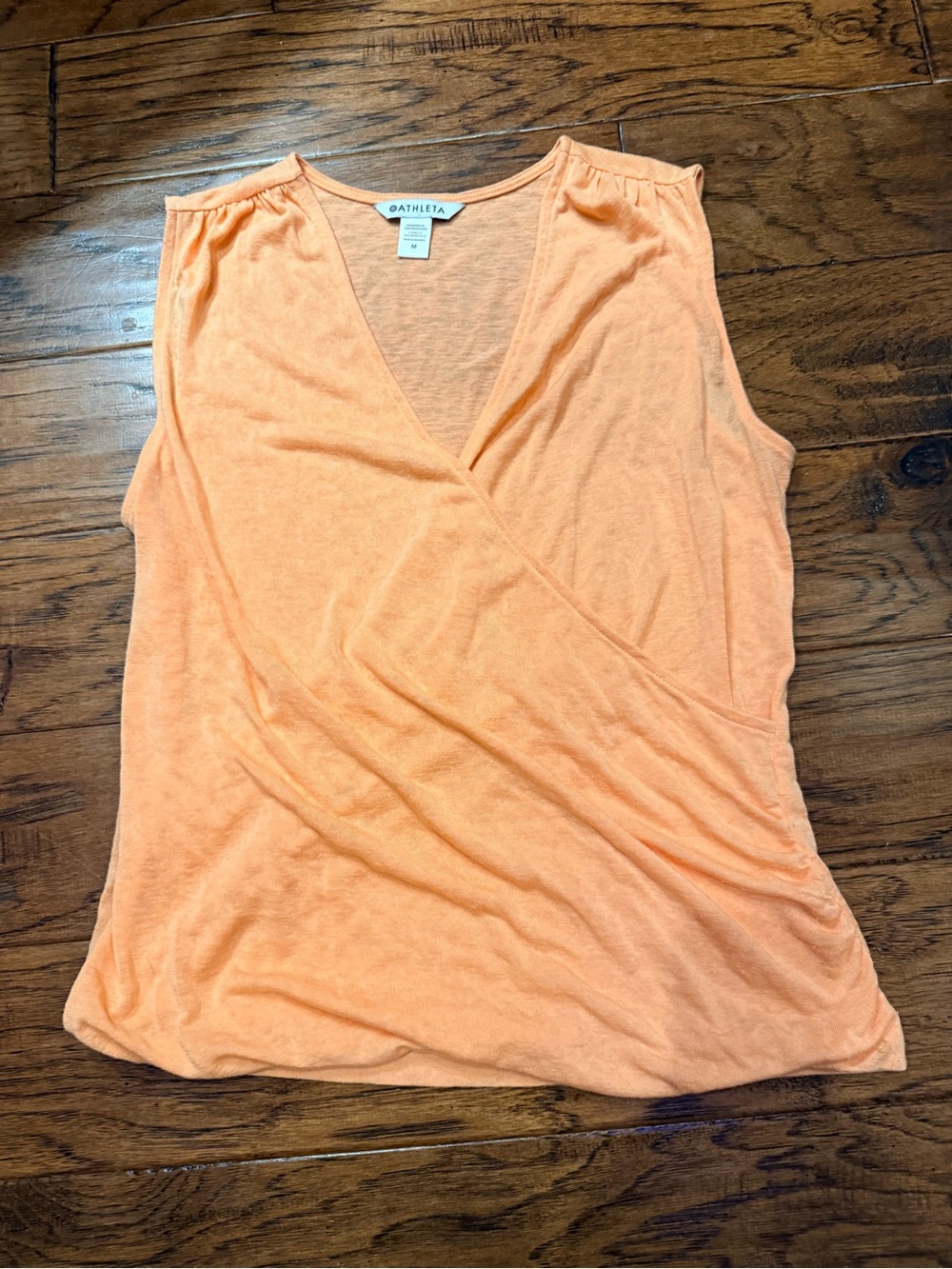 Athleta Tangerine Sleeveless Crossover V-Neck Tank Top Size Medium Soft Stretch - Picture 7 of 7